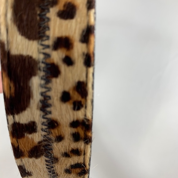 Cache Brushed Gold Pony Hair Leather Belt S - Picture 6 of 6